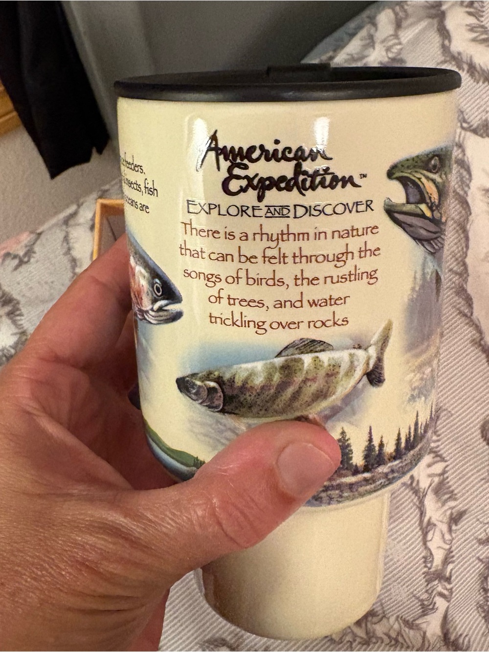 American Expedition Stoneware Travel Mug Set – Rainbow Trout – Scheels – NIB - Picture 6 of 10